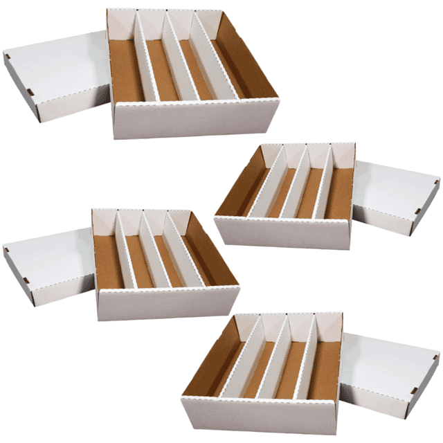 4 Pack Monster 3200Count Trading/Gaming Card Storage Box Woodhaven
