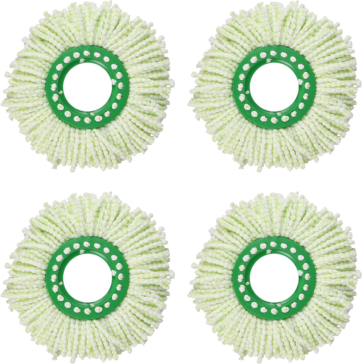 4Pack Libman Tornado Spin Mop Replacement Heads, Washable Microfiber