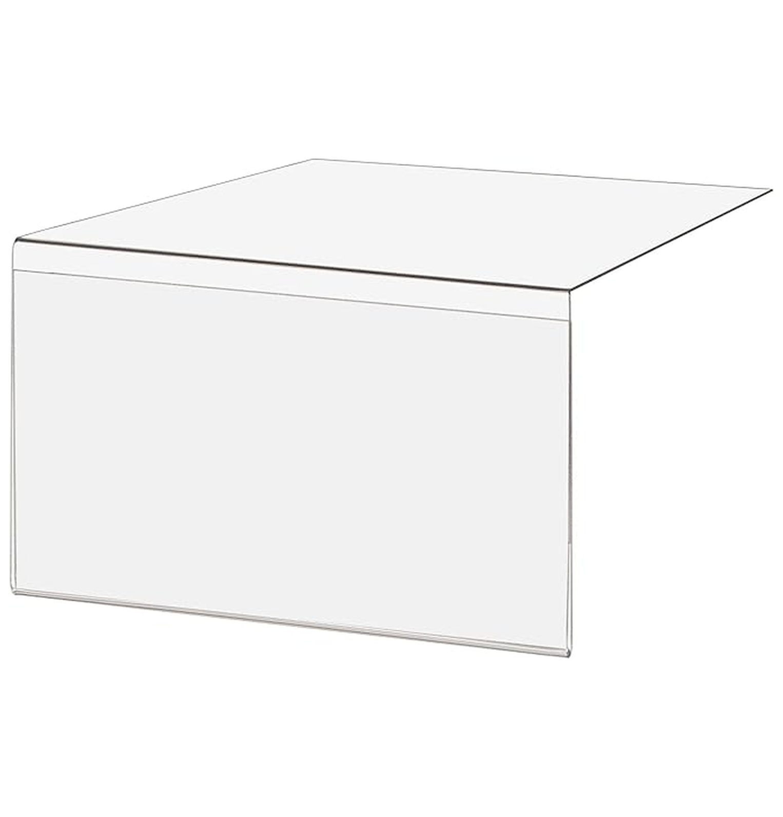 4 Pack Movable Shelf Label Holder Clear Acrylic Display 6" x 4" Shelf Talkers Inventory Name and UPC Labels in Shoe Stores Locations