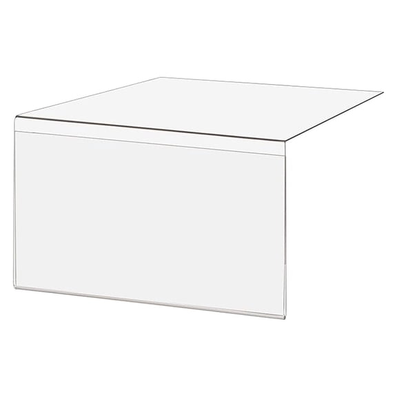4 Pack Movable Shelf Label Holder Clear Acrylic Display 6" x 4" Shelf Talkers Inventory Name and UPC Labels in Shoe Stores Locations