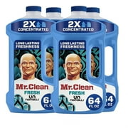 4 Pack Mr Clean 64 Ounce Multi Purpose Floor Cleaner, Unstopables Fresh