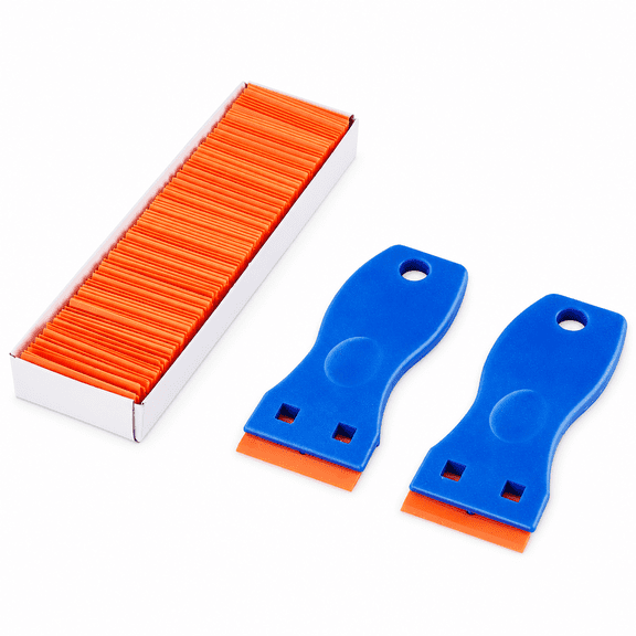 4 Pack Multi Purpose Plastic Razor Scraper Tool Ideal For Home Kitchen Cleaning And DIY Projects