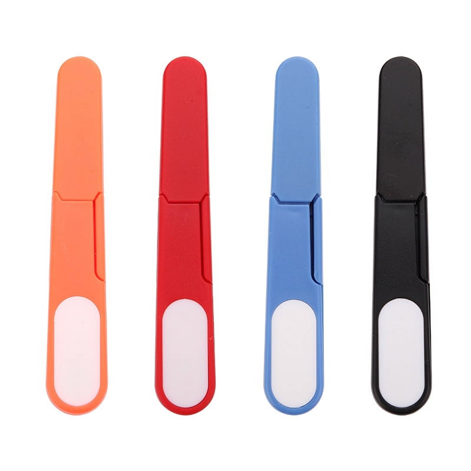 4-Pack Multi-Purpose Small Scissors with Safety Cover  Precision Crafting Scissors for Yarn, Fishing Thread, Cross-Stitch & Sewing Projects TIKA