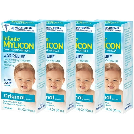 4 Pack - Mylicon Infant Drops Anti-Gas Relief, Original Formula, 120 Doses Each