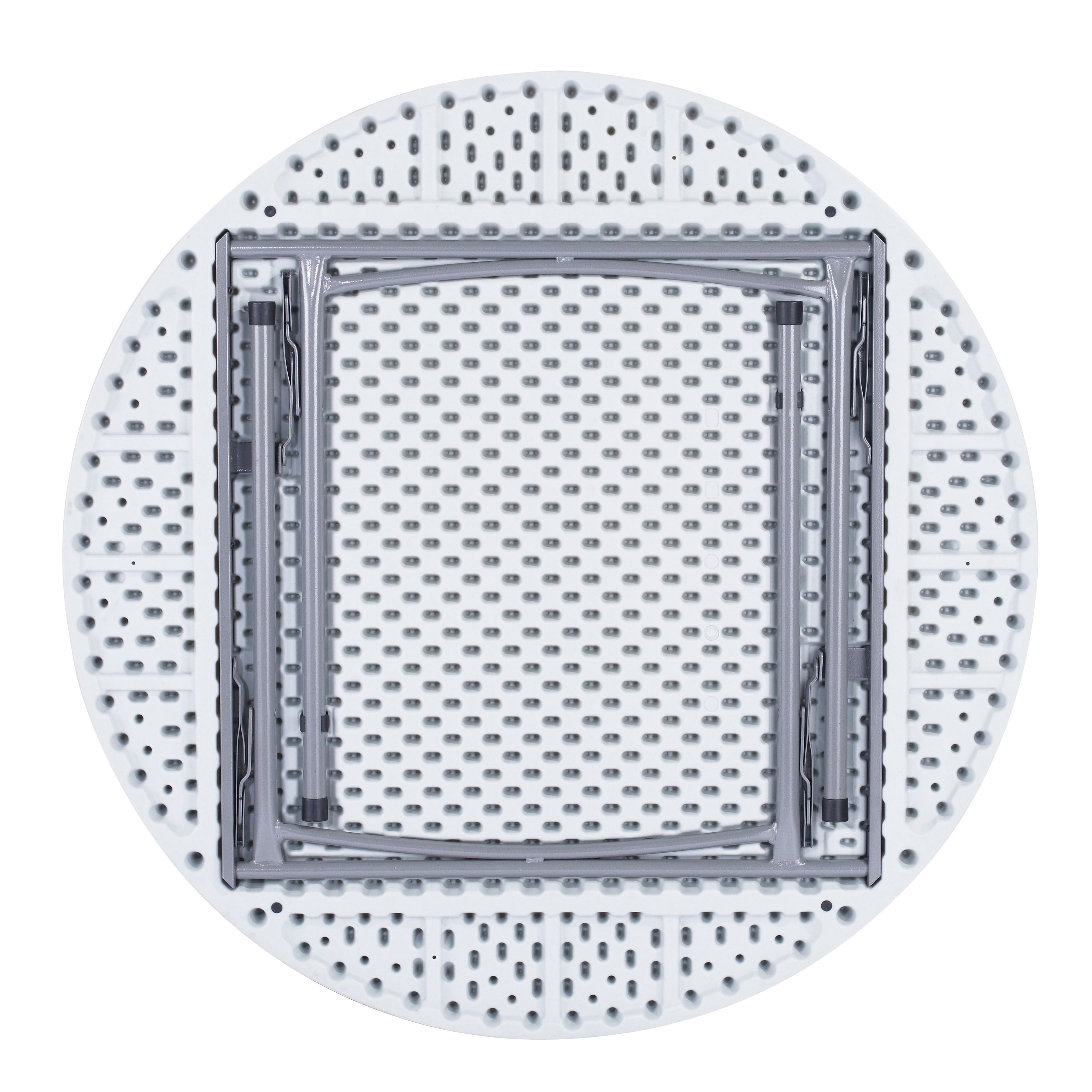 (4 Pack) NPS® 48" Round Folding Table, Speckled Grey