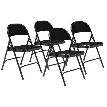(4 Pack) NPS® 50 Series Choice All-Steel Folding Chair, Black
