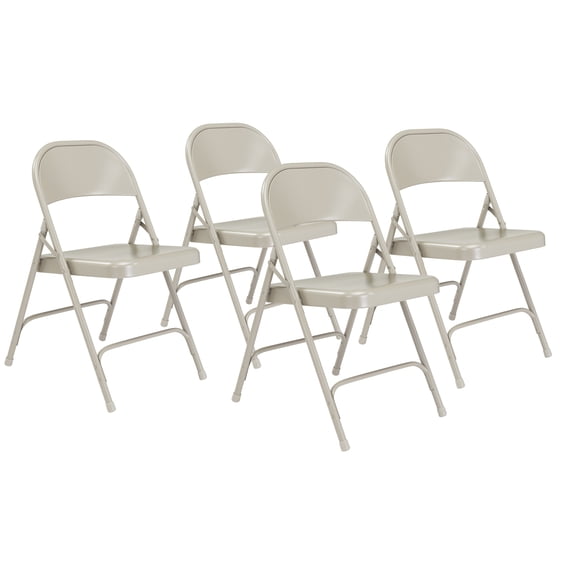 (4 Pack) NPS 50 Series Choice All-Steel Folding Chair, Grey