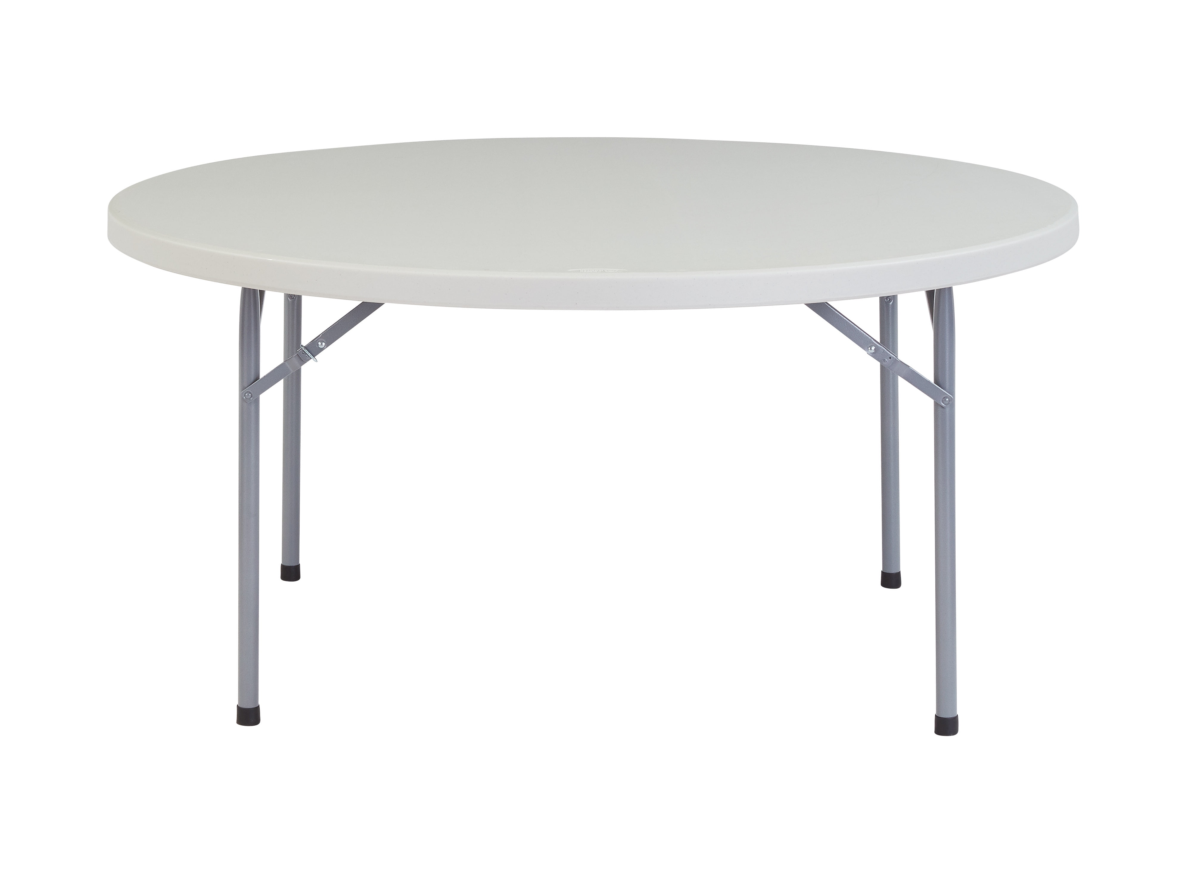 (4 Pack) NPS® 60" Round Folding Table, Speckled Grey