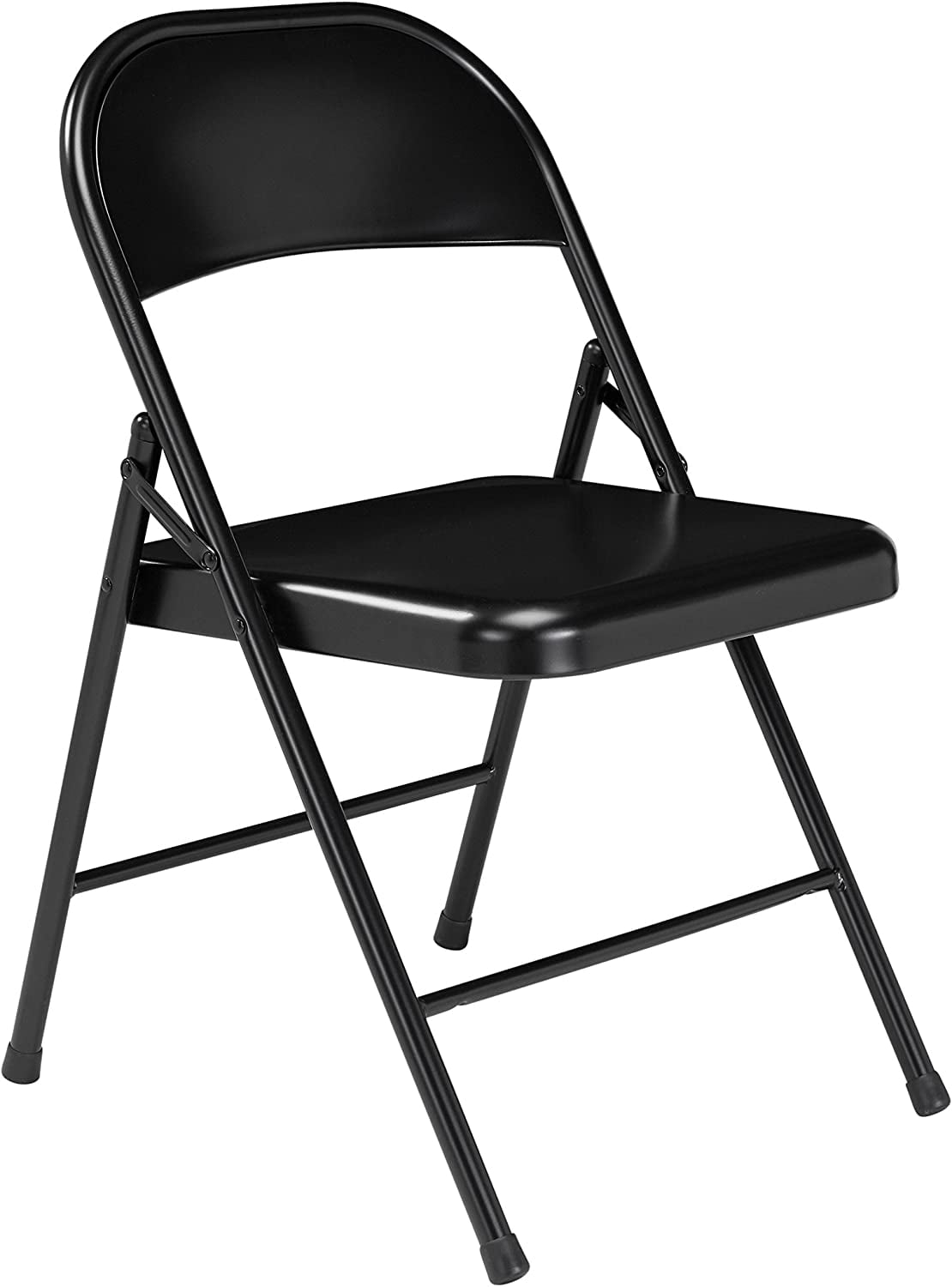 Lorell Padded Seat Folding Chairs - 4/CT Vinyl Seat - Powder