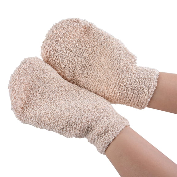 4 Pack Natural Exfoliating Hemp Glove Bath Sponge Scrubber Remove Dead Skin - Deep Clean & Invigorate Your Skin - Machine Wash and Dry - Double Sided Available2pairs