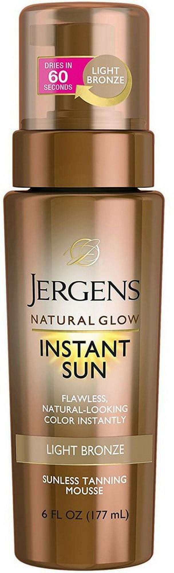 JERGENS 4 Pack - Natural Glow Instant Sun Sunless Tanning Mousse, Light Bronze 6 oz