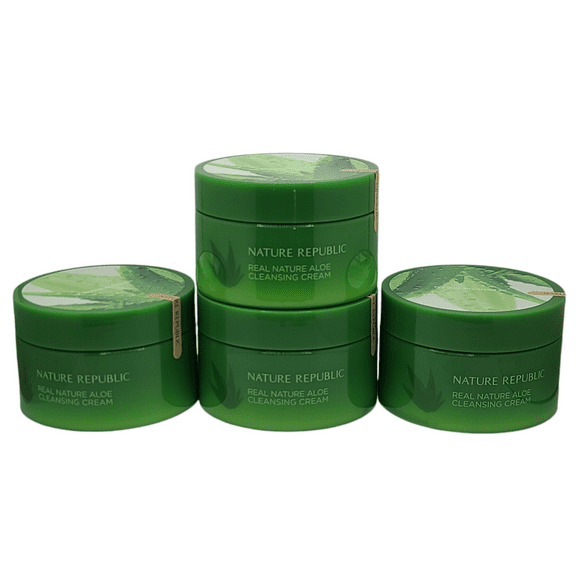 4 Pack Nature Republic Real Nature Aloe Cleansing Cream 200ml (US Seller) NWOB
