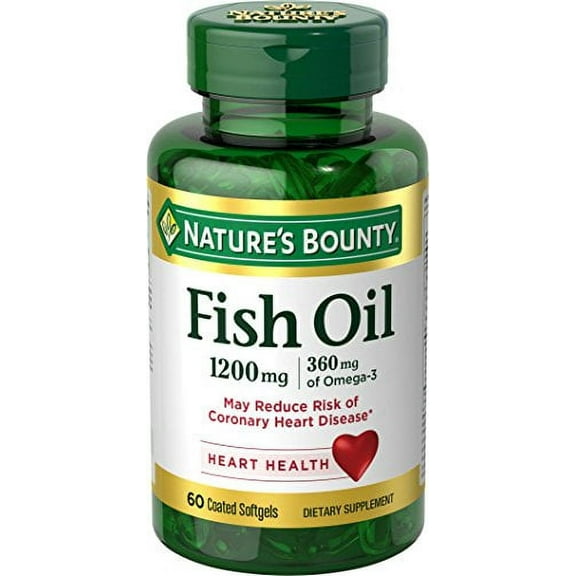 4 Pack - Nature's Bounty Fish Oil 1200 mg Omega-3 and Omega-6, 60 Each