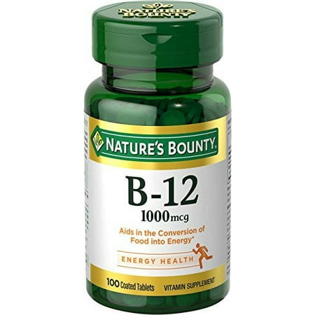 4 Pack - Nature's Bounty Vitamin B-12 1000 mcg, 100 Tablets Each