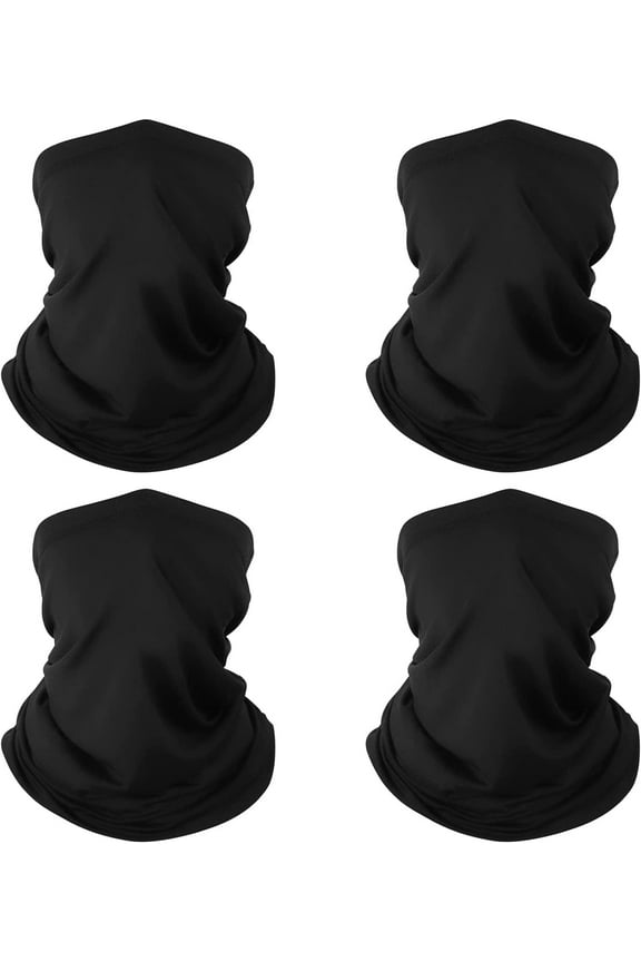4 Pack Neck Gaiter Bandana Face Mask, Sun Cooling Scarf Neck Cover Head for Men Women