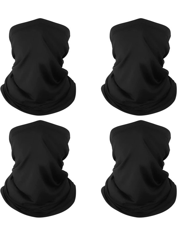 4 Pack Neck Gaiter Bandana Face Mask, Sun Cooling Scarf Neck Cover Head for Men Women