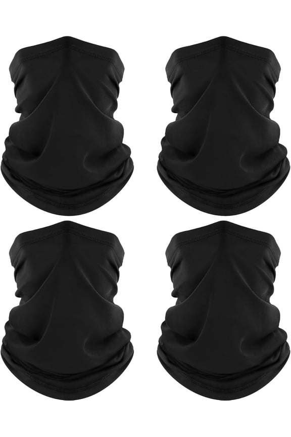 4 Pack Neck Gaiter, Cooling Breathable Face Mask UV Protection Scarf Hiking Bandana for Men/Women