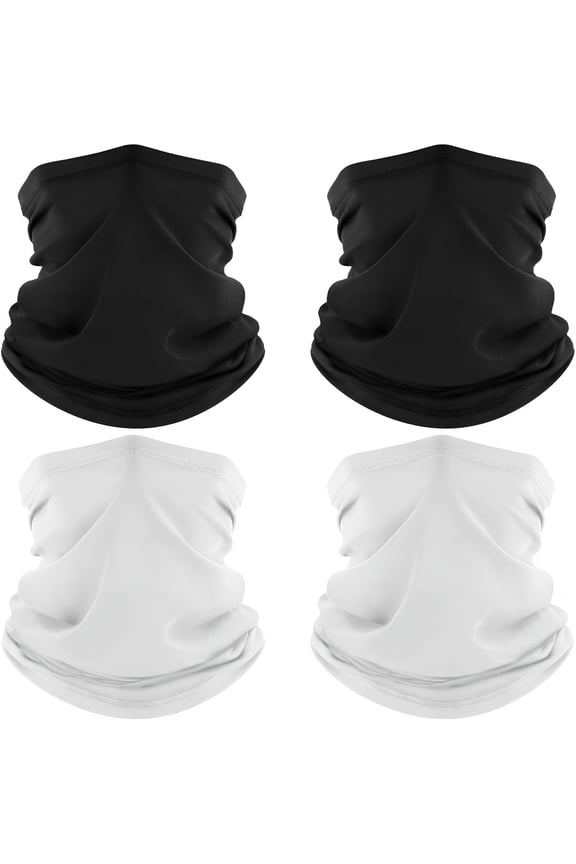 4 Pack Neck Gaiter,Cooling Breathable Face Mask Uv Protection Scarf Hiking Bandana for Men/Women