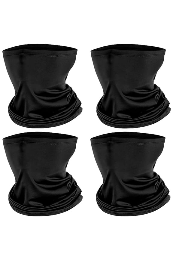 4 Pack Neck Gaiter Face Mask : Balaclava Mask & Bandana Headband for Men Women