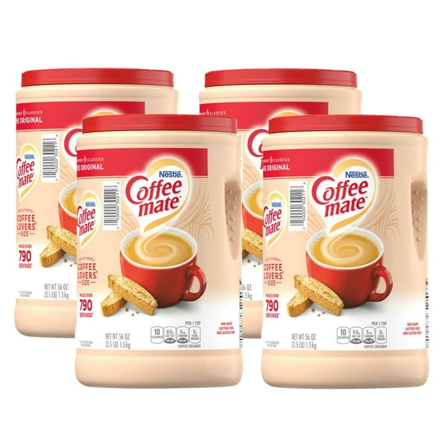 4 Pack Nestl Coffeemate Powdered Creamer, Original, 56 oz