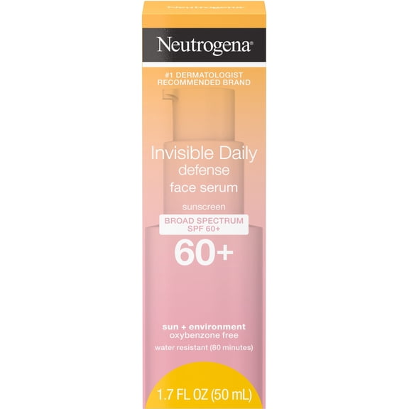 4 Pack - Neutrogena Invisible Daily Defense Face Serum with Broad Spectrum SPF 60+, 1.7 fl. oz 1 ea