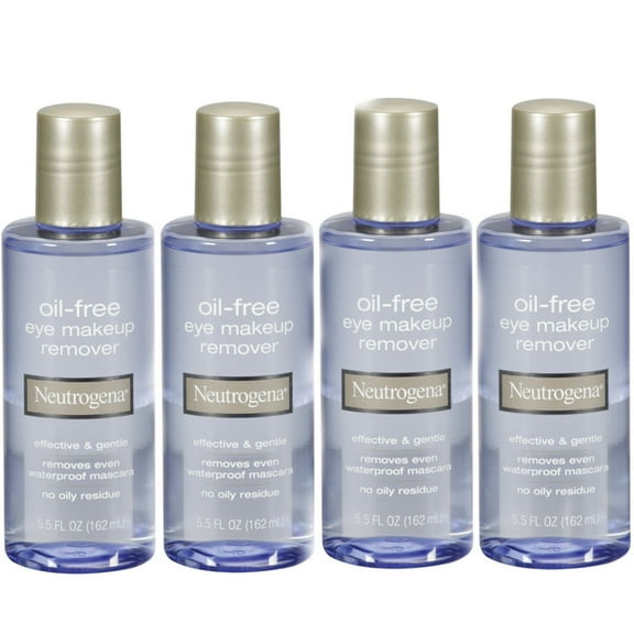 4 Pack Neutrogena Oil-Free Eye Makeup Remover 5.5 fl oz (162 ml) Each