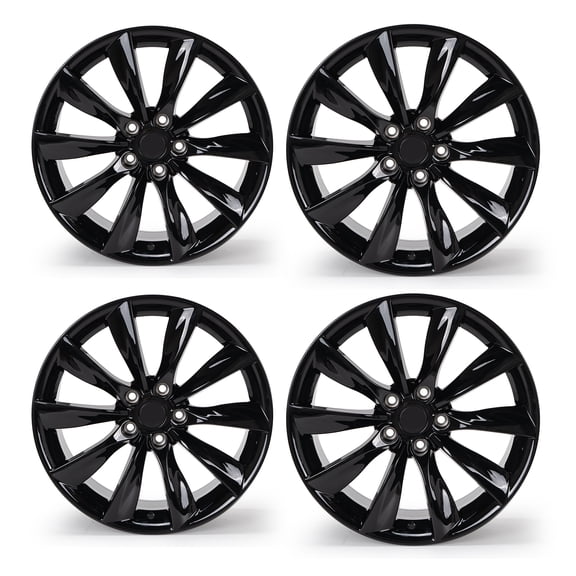 4-Pack New 18" x 8.5" Black Alloy Wheel Rim for Model 3 2017-2023 OE Replacement