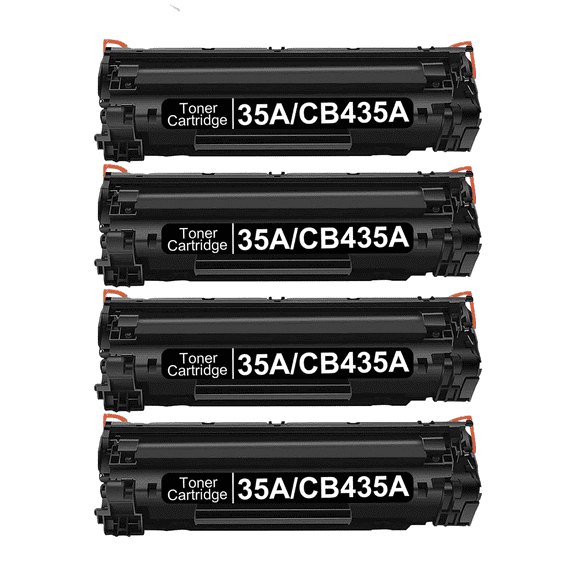 4 Pack New Toner Cartridge For HP 35A CB435A Compatible with HP LaserJet Pro P1002 P1003 P1004 P1005 P1006 P1009