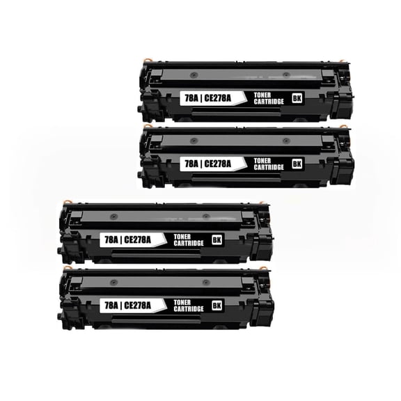 4 Pack New Toner Cartridge For HP 78A CE278A Compatible with LaserJet Pro M1536MFP M1536DNF P1560 P1566 P1606 P1606DN LBP6200d LBP6200dw LBP6230d LBP6230dw