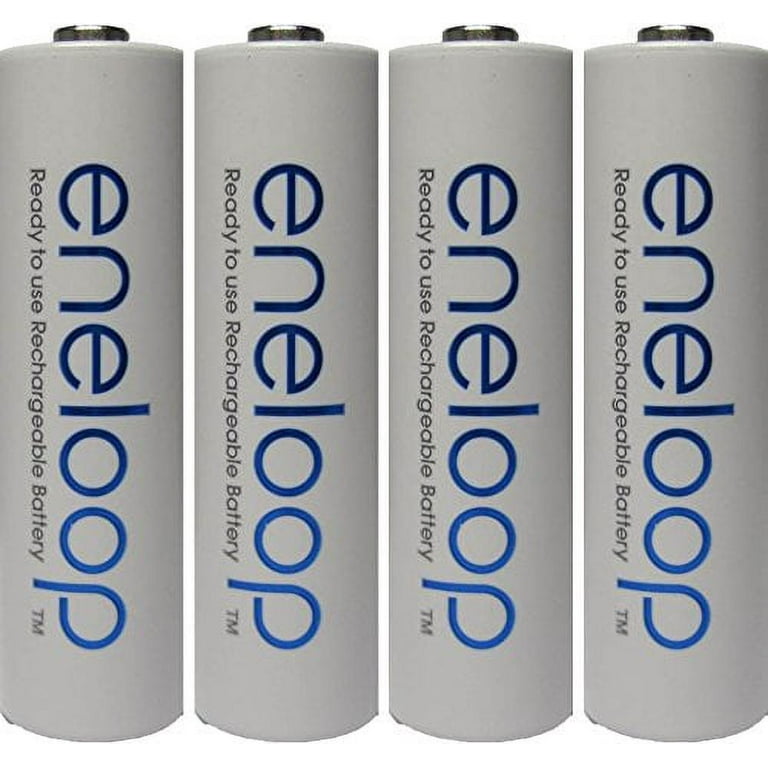 4 Pack Newest Version Panasonic Eneloop 4th Generation AA NiMH Pre-charged  2100 Times Rechargeable Batteries + Free Battery Holder