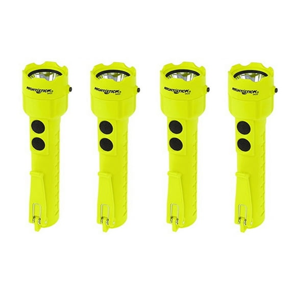 (4 Pack) Nightstick XPP-5422G 3 AA Intrinsically Safe Permissible Dual-Light Flashlight, Green