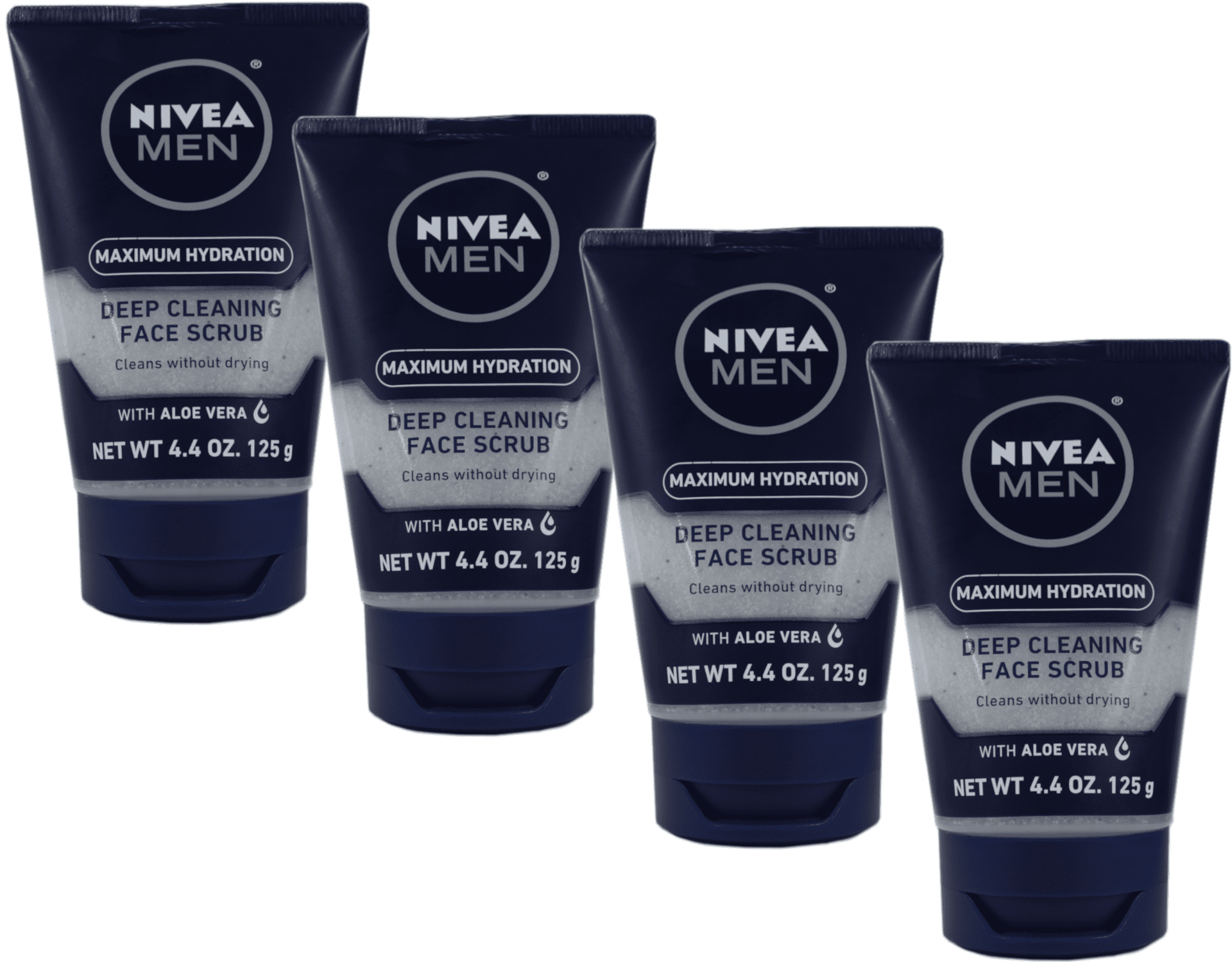 4 Pack - Nivea for Men Energizing Face Scrub 4.4 oz (125 g) Each
