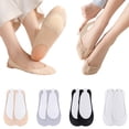 thumbnail image 1 of 4‑Pack No Show Socks Women JIANLAI Cotton Silk Socks Low Cut Liner Non Slip Invisible sock Ice Feeling socks for Flats Sneaker 4-6 pack, 1 of 10