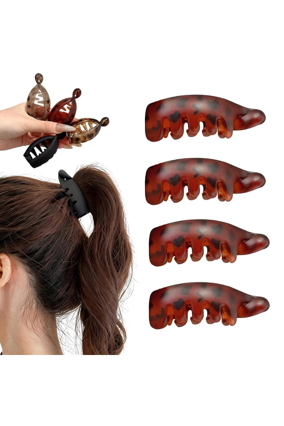 4-Pack Non-Slip Banana Hair Clips for Women, Strong Hold