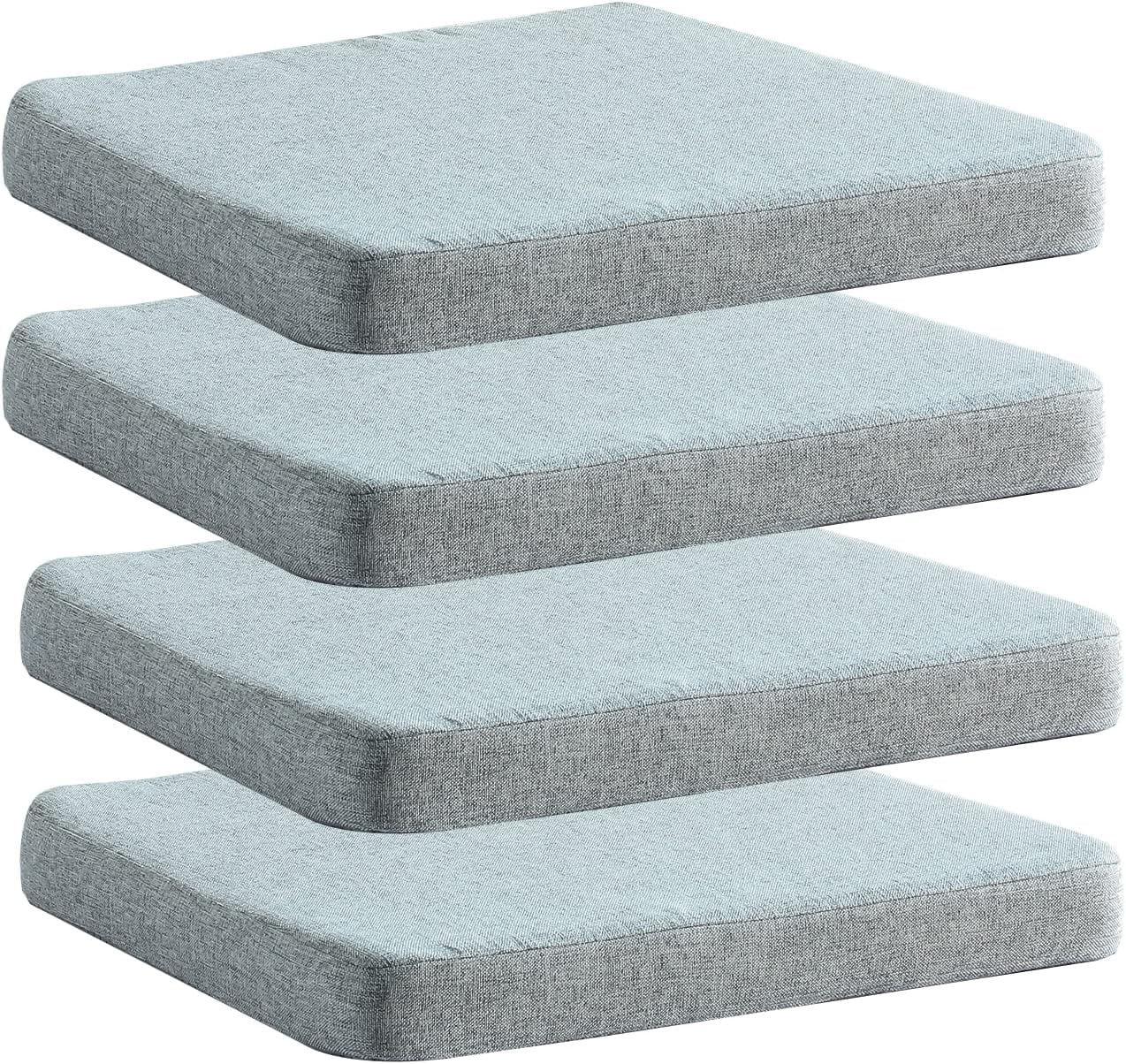 4-Pack Non-Slip Memory Foam Chair Cushions – 17"x16" Seat Pads with ...