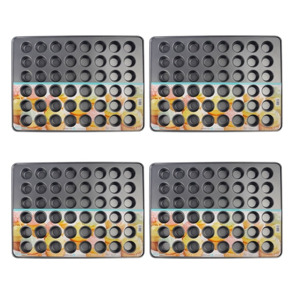 4 Pack: Non-Stick 48-Cavity Mini Muffin Pan by Celebrate It