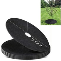 4 Pack Non-Woven Tree Mulch Ring, 16.5 inch Thickened Tree Protector Mat Round Anti Grass Gardening Landscaping Fabric Cover for Weed Control Root Protection, Black