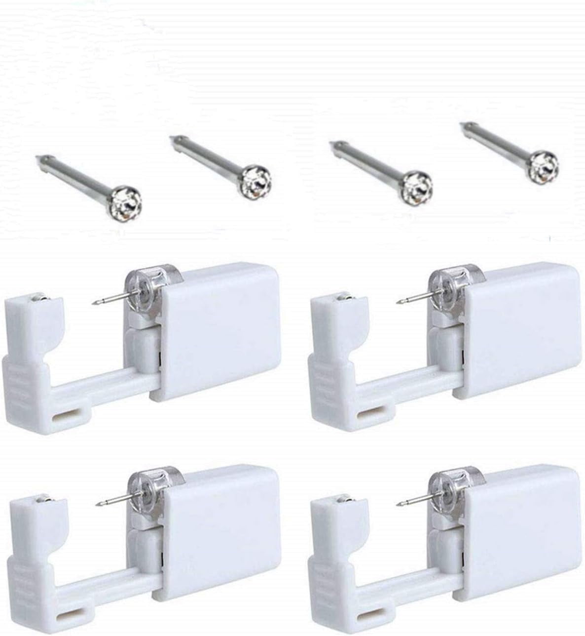 4 Pack Nose Piercing Gun Disposable Self Colours Ear Nose Piercing Gun