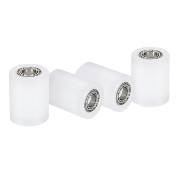 4 Pack Nylon Roller Wheel with Bearings, 3/8"x1-3/16"x1-5/8" Nylon Pulley