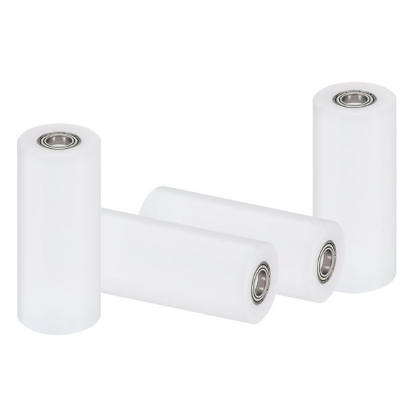 4 Pack Nylon Roller Wheel with Bearings, 3/8"x1-9/16"x3-1/4" Nylon Pulley