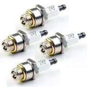 4 Pack OEM Briggs & Stratton Spark Plug for Small Engines / Replaces J19LM, RJ19LM, 802592, 5095K / 796112, 796112-4PK