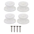 thumbnail image 1 of 4 Pack OEM White Boat Cover Sprayhood Button Tie Down Hook Stainless Screws, 1 of 3