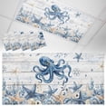 thumbnail image 1 of 4 Pack Ocean Octopus Fluorescent Light Covers for Ceiling Lights Blue Yellow Sea Star Shell Coral White Wood Grain Magnetic Ceiling Light Covers Overhead Light Filters for Office Classroom Home, 1 of 9