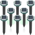 thumbnail image 1 of 4 Pack Octagonal Mole Repellent Solar Powered, Ultrasonic Pest Repeller Outdoor for Lawns & Gardens, Chipmunk, Gopher, Snake Deterrent, Deer Repellent Devices, Weatherproof, Dark Green, 1 of 1