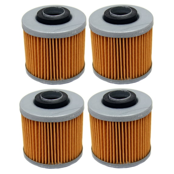 4 Pack Oil Filters for Yamaha Grizzly 600 4x4 YFM600FW & Raptor 700 YFM700R