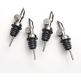 thumbnail image 1 of 4 Pack Olive Oil Bottle Spout, 304 Stainless Steel Liquor Bottle Pourers for Alcohol Balsamic Vinegar, Auto Flip Top No-drip Olive Oil Dispenser for Kitchen Pours Liquor (Silver - 4Pack), 1 of 5