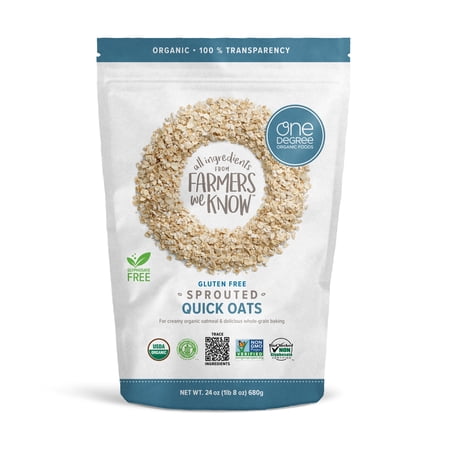 One Degree Organic Foods Gluten Free Sprouted Quick Oats, 24 oz