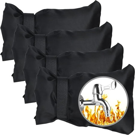 4 Pack Outdoor Faucet Cover for Winter Freeze Protection Winter Waterproof Insulated Faucet Cover for Winter Cold Weather 7.8 x 5.5 In