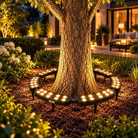 Six Pack Rigs 4 Pack Outdoor Ring Tree Lights, Outdoor Tree Wrap Lights for Trees ...