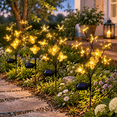 4 Pack Outdoor Solar Firework Flower Lights Warm White - Walmart.com